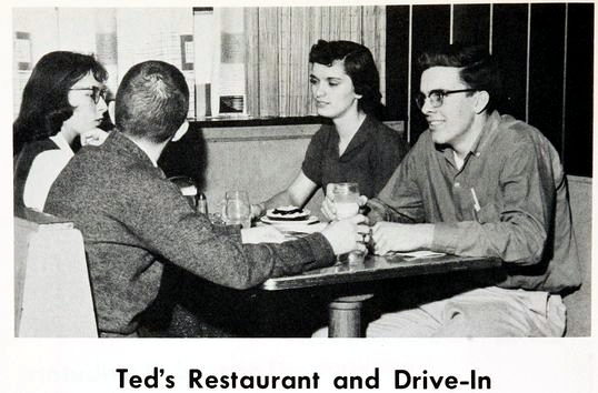 Teds Drive-In (Teds Trailer) - Old Yearbook Ad (newer photo)